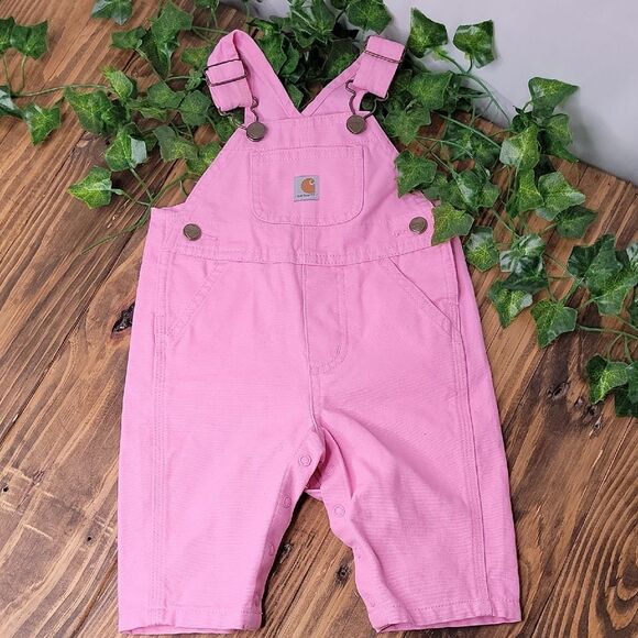 Carhartt. Pink Kids Overalls. Size 3 Month. Like New - Picture 1 of 6